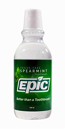 Epic Xyitol Spearmint Flavored Mouthwash, 16 Fl Oz (Pack of 2)2