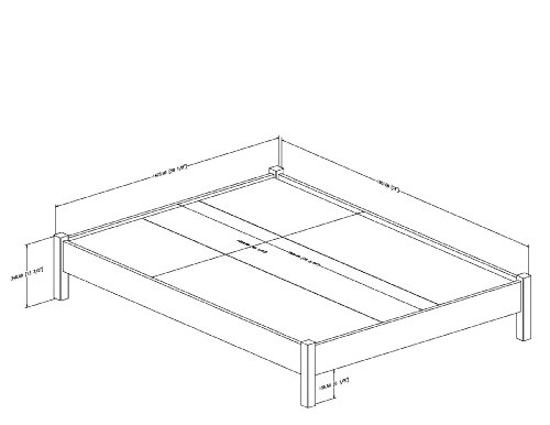 South Shore Step One Platform Bed, Full 54-in, Pure White