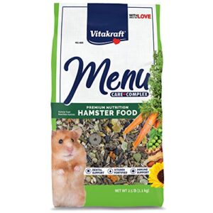 vitakraft menu premium hamster food - alfalfa pellets blend - vitamin and mineral fortified 2.5 pound (pack of 1)