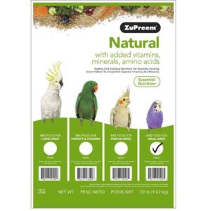 zupreem avianmaintenance natural bird diet for parrots and conures