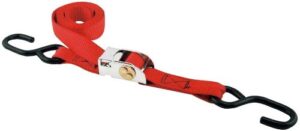 erickson 55712 red 1" x 6' security lock tie-down strap
