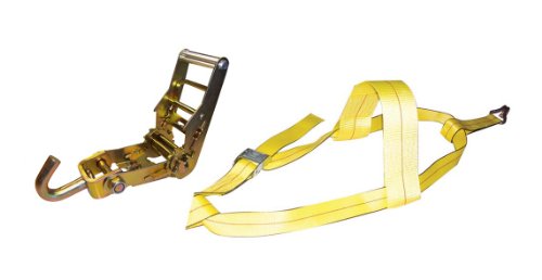 Erickson 58522 Adjustable Ratchet Yellow Tire Strap with J Hooks