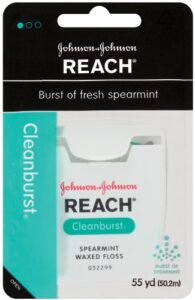 reach clean burst dental floss, waxed, cleanburst, 55 yard (pack of 4)