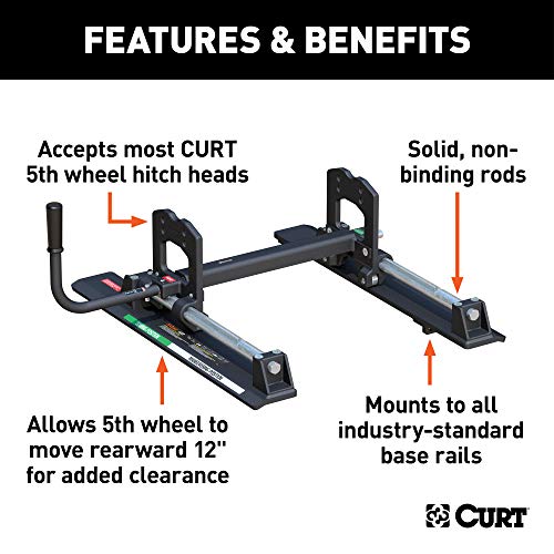 CURT 16560 R16 5th Wheel Roller for Short Bed Trucks, 16,000 lbs