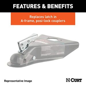 CURT 25294 Posi-Lock Coupler Replacement Latch for CURT #25101 or #25210, CLEAR ZINC