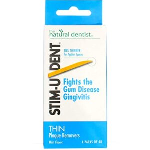 The Natural Dentist, Plaque Removers Stim U Dent Thin, 160 Count