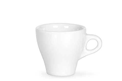 Cuisinox White Porcelain Espresso Cups and Saucers Set, 2 oz., Set of 6