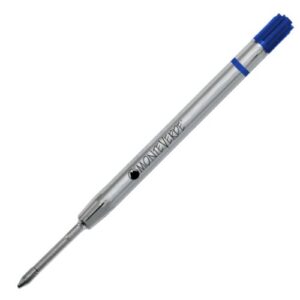 monteverde capless ceramic gel refill to fit parker ballpoint pens, broad blue 6 pack (p443bu)