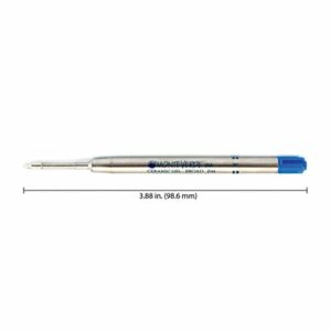 Monteverde Capless Ceramic Gel Refill To Fit Parker Ballpoint Pens, Broad Blue 6 Pack (P443BU)