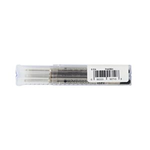 Monteverde Capless Ceramic Gel Refill To Fit Parker Ballpoint Pen, Broad, Black, 6 Pack (P443BK)