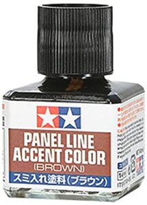 tamiya panel line accent color 40ml brown tam87132 plastics paint enamels