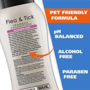 Wahl Flea & Tick Repelling Dog Shampoo for Pets – Defense Formula with Eucalyptus Cedar & Rosemary – 24 Oz - 820007A