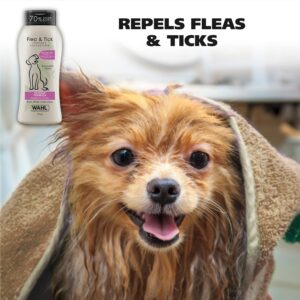 Wahl Flea & Tick Repelling Dog Shampoo for Pets – Defense Formula with Eucalyptus Cedar & Rosemary – 24 Oz - 820007A