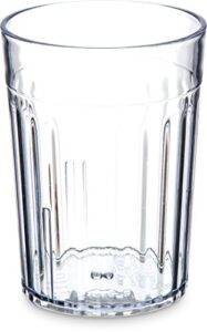 carlisle foodservice products plastic bistro tumbler, 10 ounces, clear
