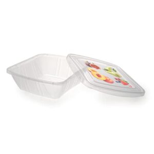 Snips Storage Food Container with Airtight Lid, Set of 3, 16-Ounce, 5", Clear