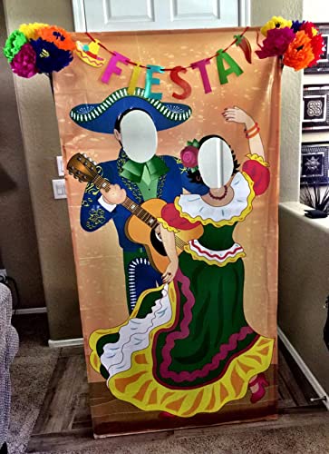 Fiesta Couple Photo Booth Door Banner for Cinco de Mayo - 6 feet tall - Party Decor | Fiesta |
