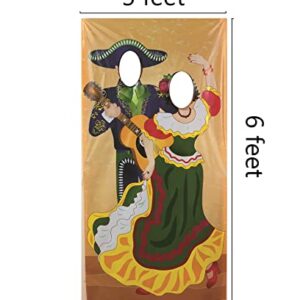 Fiesta Couple Photo Booth Door Banner for Cinco de Mayo - 6 feet tall - Party Decor | Fiesta |