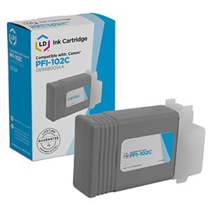 ld products compatible ink cartridge replacement for canon pfi-102c 0896b001aa (cyan)
