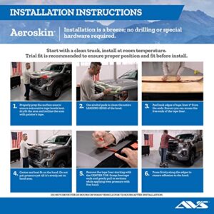 Auto Ventshade [AVS] Aeroskin Hood Protector | 2007 - 2012 GMC Acadia, Low Profile/Flush - Smoke | 320030