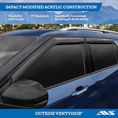 Auto Ventshade [AVS] Outside Mount Ventvisor | 2012 - 2018 Ford Focus- Smoke, 4 pc. | 94373
