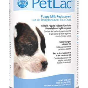 PetAg PetLac Milk Powder for Puppies - Puppy Milk Replacement for Newborn to 6-Week-Old Orphaned or Rejected Puppies - 10.5 oz Powdered Drink Mix