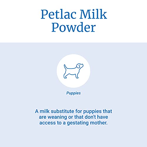 PetAg PetLac Milk Powder for Puppies - Puppy Milk Replacement for Newborn to 6-Week-Old Orphaned or Rejected Puppies - 10.5 oz Powdered Drink Mix