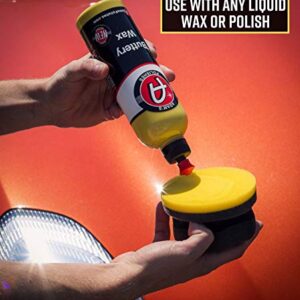 Adam's Yellow Hex Grip Car Wax Foam Applicator - Car Detailing Tool for Waxing Kit Glaze Sealant Liquid Paste Wax Ceramic Coating | Paint & Auto Part Accessories | Car Wash Kit Cleaning Supplies