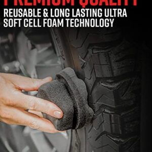 Adam's Polishes Pro Tire Hex Grip Applicator, Tire Shine Car Detailing Foam Sponge Tool, After Car Wash Tire Cleaner, for Vinyl Rubber & Trim Accessories, Wheel Cleaner Rim (1 Pack)