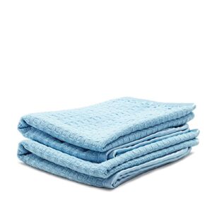 adam's waterless wash microfiber towel - waffle weave design traps dirt & safely cleans your car, boat, rv, truck, and more - dries, cleans with waterless wash system (2 pack)