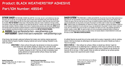 Loctite 495541 Black Weatherstrip Adhesive Tube, 5-fl. oz.