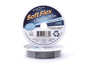 soft flex beading wire, satin steel
