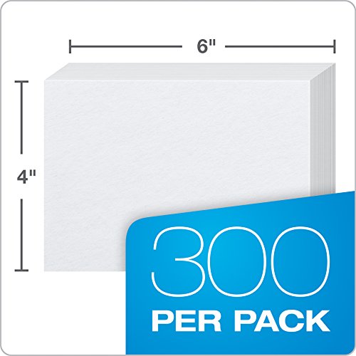 Oxford Blank Index Cards, 4" x 6", White, 300 pack (10002EE)