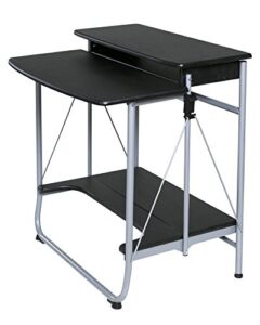 onespace freeley folding computer desk, black