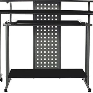 OneSpace Regallo Expandable L Computer Desk, Black