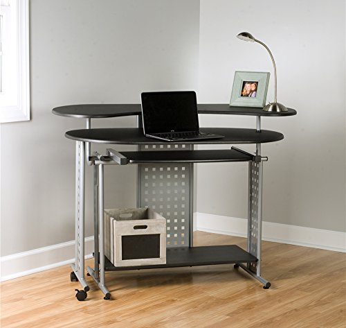 OneSpace Regallo Expandable L Computer Desk, Black