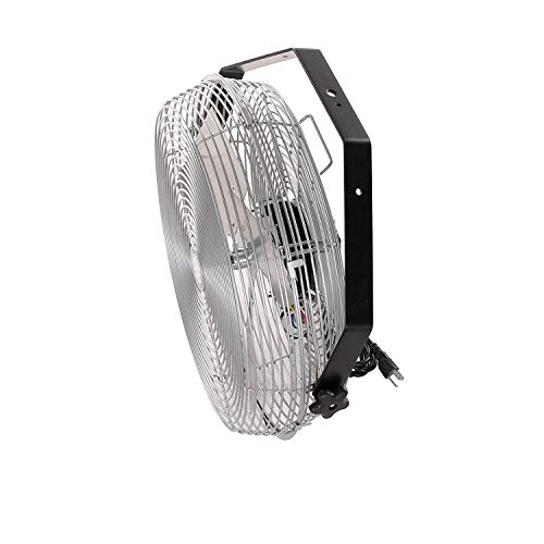 TPI Corporation U18-TE Series Industrial Mounted Workstation Fan, Versatile Wall or Ceiling Mount Fan, 3 Speed Motor, 120 Volt, 10' Cordset, Pull Chain Switch