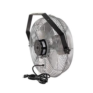 TPI Corporation U18-TE Series Industrial Mounted Workstation Fan, Versatile Wall or Ceiling Mount Fan, 3 Speed Motor, 120 Volt, 10' Cordset, Pull Chain Switch