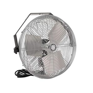 TPI Corporation U18-TE Series Industrial Mounted Workstation Fan, Versatile Wall or Ceiling Mount Fan, 3 Speed Motor, 120 Volt, 10' Cordset, Pull Chain Switch