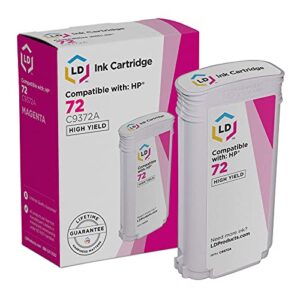 ld remanufactured ink cartridge replacement for hp 72 c9372a high yield (magenta)