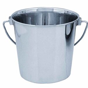 qt dog - stainless steel round bucket - 6 qt