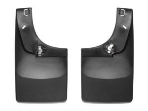 weathertech custom no drill mudflaps for ram truck 1500/2500 / 3500 - front pair, black (110026)