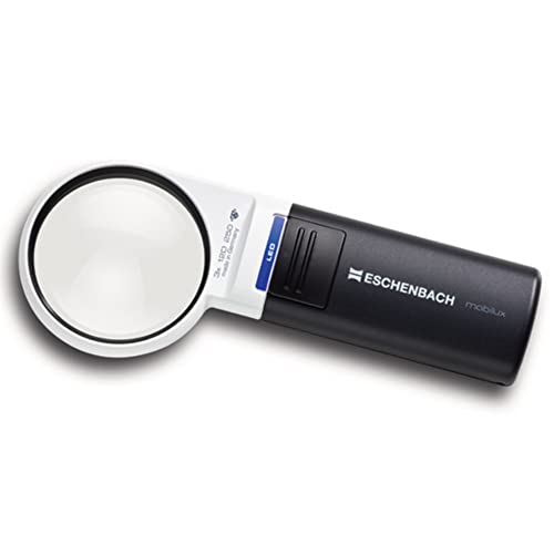 ESCHENBACH 1511-5 Handheld Loupe Mobilax LED 5X Magnification with LED Light