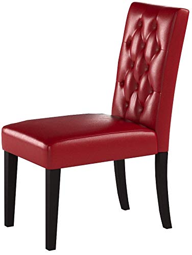 Christopher Knight Home Gentry Bonded Leather Dining Chairs, 2-Pcs Set, Red