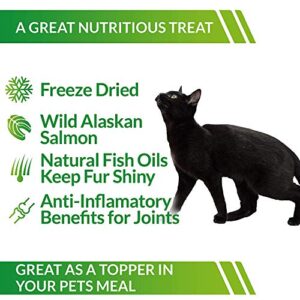 LIFE ESSENTIALS BY CAT-MAN-DOO All Natural Freeze Dried Wild Alaskan Salmon Treats for Cats & Dogs - Single Ingredient No Grain Snack with No Additives or Preservatives, 5 Ounce Bag