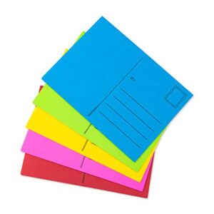 hygloss products, inc blank postcards 25-pk hygloss products kid’s make and mail 4 x 5-1/2 inches, assorted bright colors-25 pack, multicolor