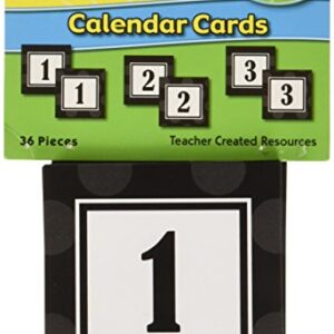Teacher Created Resources Black Sassy Solids Double-Sided Calendar Cards