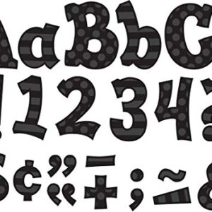 Teacher Created Resources 75262 Black Sassy Solids 5-Inch Sassy Font Letters