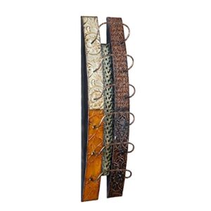 sei furniture adriano wall mount storage wine rack, 7.5 x 7.25 x 25 inches, multicolor