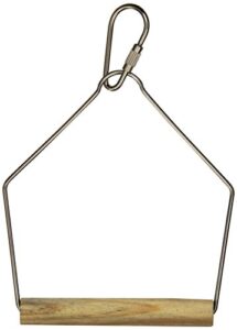 prevue pet products bpv387 natural wood birdie basics birch/wire swing, 3 by 4-inch