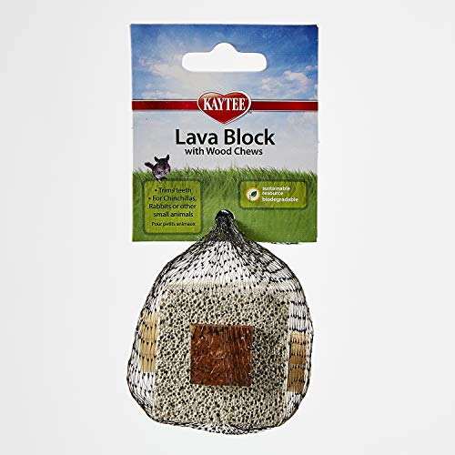 Kaytee Lava Block Chew Toy,2.5 Inches x 2.5 Inches x 5 Inches